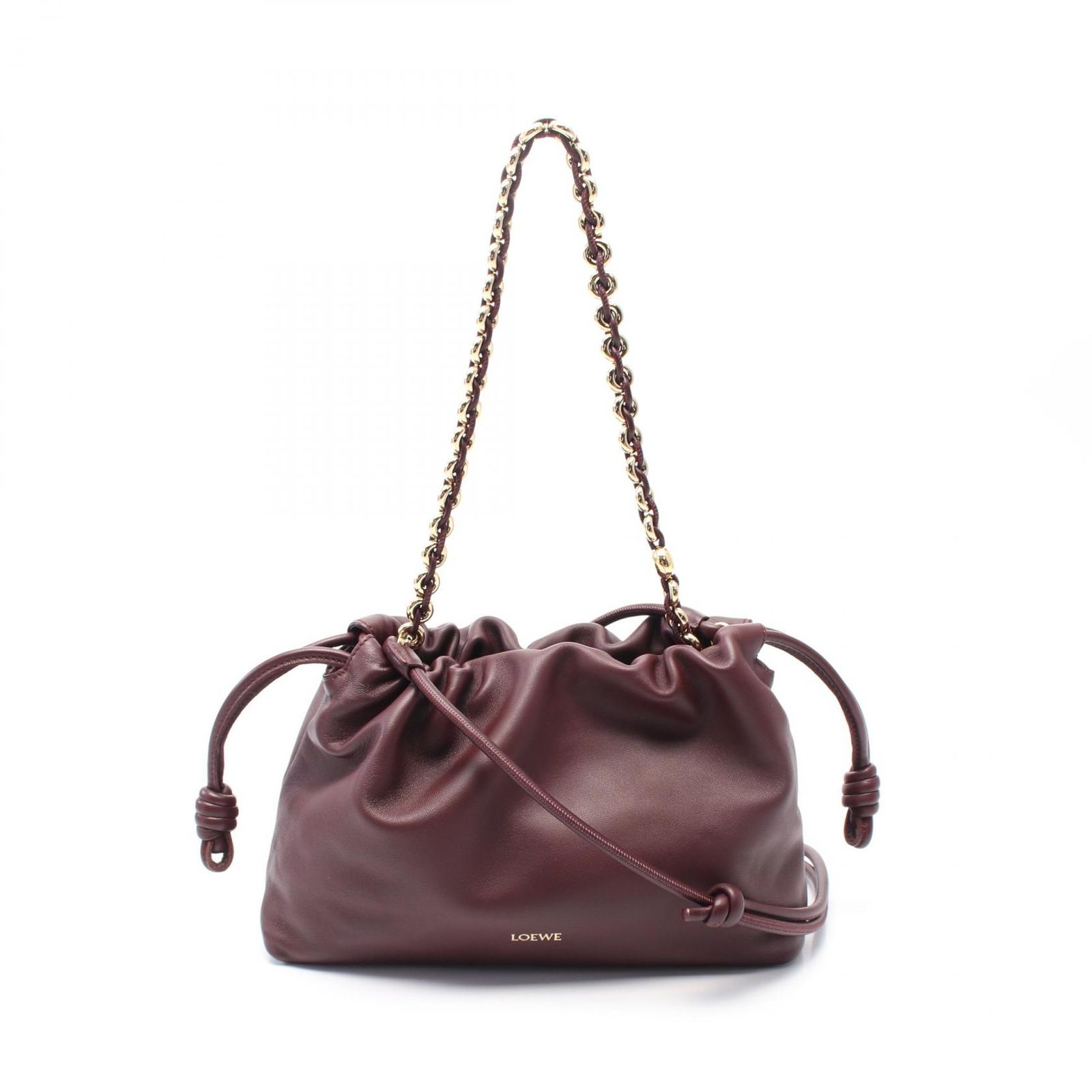 LOEWE フラメンコパース バッグ ダークバーガンディ A411FCRX02 LOEWE☆フラメンコパースバッグメローナパラム_ダークボルドー