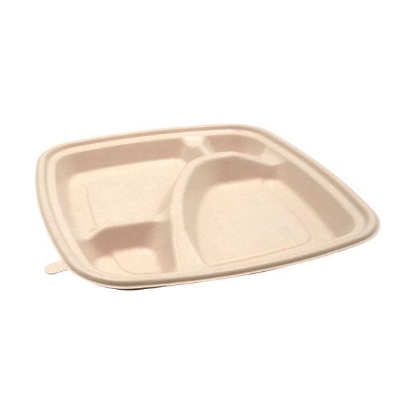 まとめ パックスタイル BB竹バガス弁当 N23-23A ラミ 227×227×高さ25mm 1パック 50枚 ×3セット