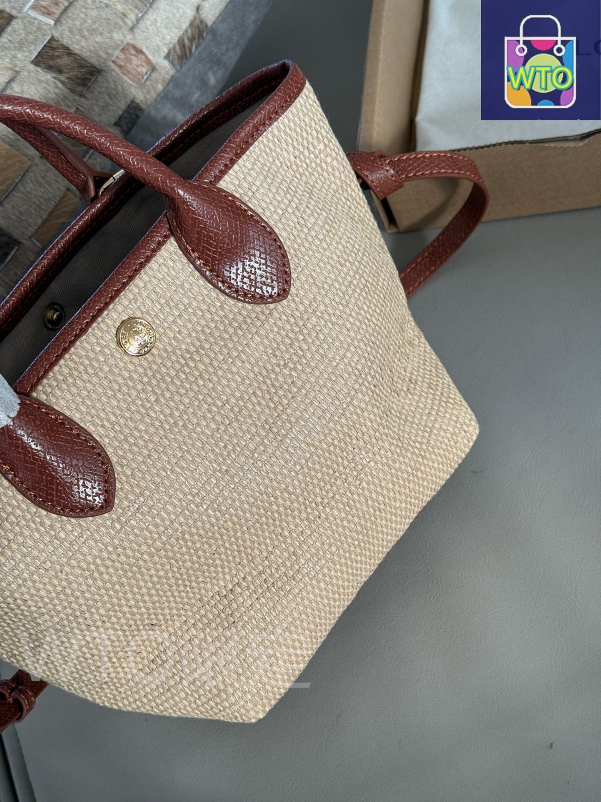 今日特価】Longchamp ロンシャン ストロー トートバッグ