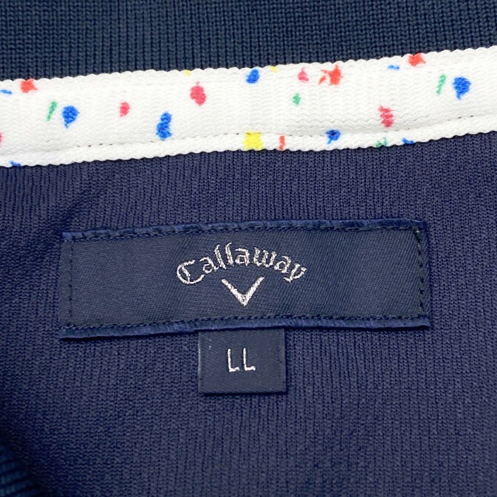 【キャロウェイ 】Callaway サイズLL プリントポロシャツ サイズ：LL CALLAWAY キャロウェイ 半袖ポロシャツ フロントプリント