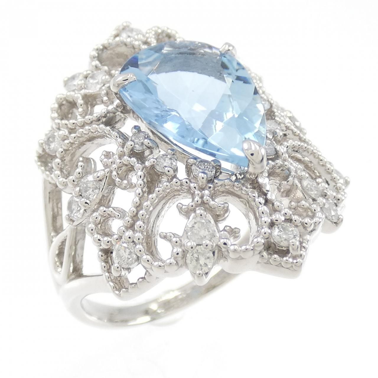 PT900 アクアマリン リング 1.99CT - メルカリ 