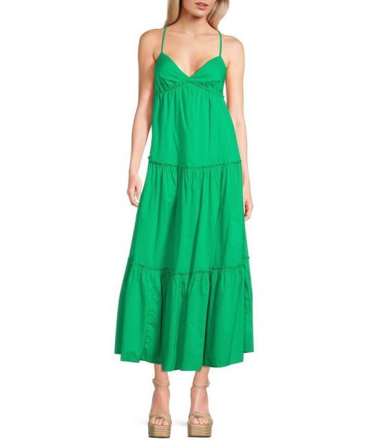 新品♡Sleeveless Tiered Onepiece ネイビー Vert サイレントフラワースカラップ刺繍ワンピース(前開き
