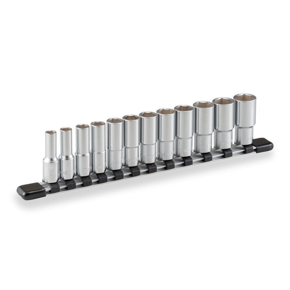 HSL312:内容12点 トネ(TONE) ディープソケットセット(6角・ホルダー付) HSL312 差込角9.5mm(3/8＂) 内容12点