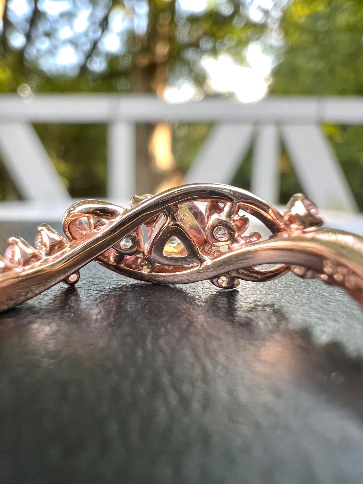 K18PG ドラゴンガーネット（マラヤガーネット）ダイヤモンドリング