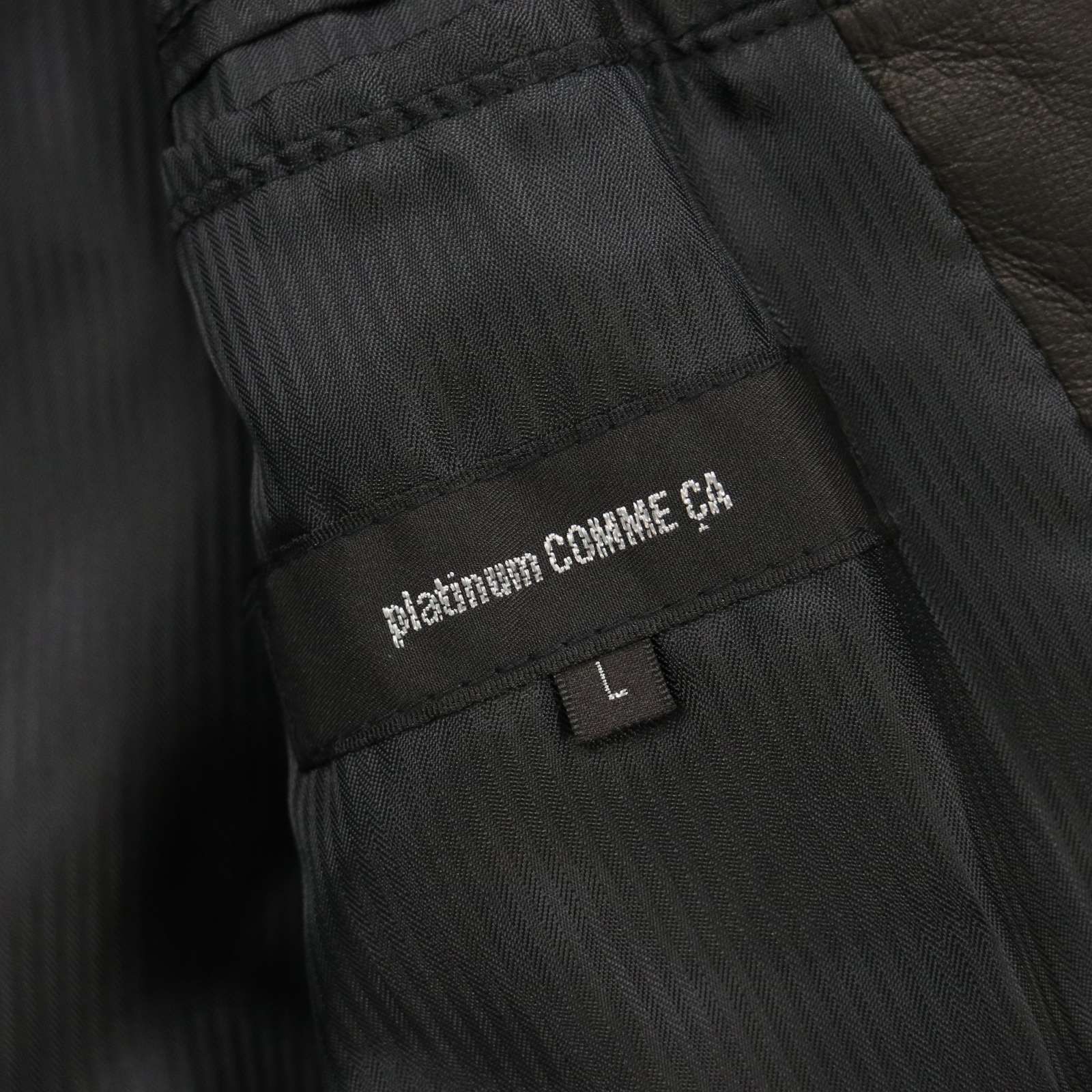 platinum COMME CA　プラチナコムサ ラムレザージャケット プラチナコムサ Platinum COMME ÇA 羊革レザージャケット メンズ