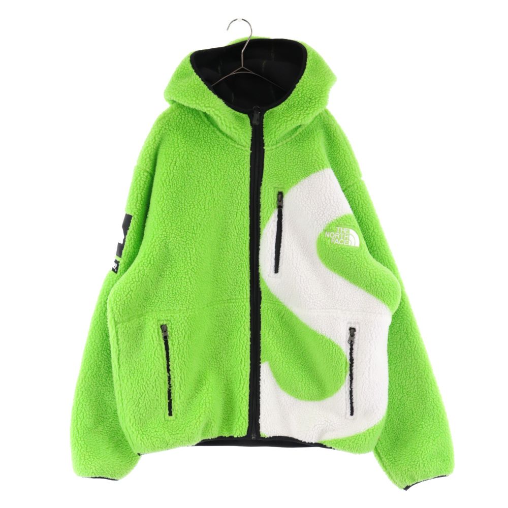 SUPREME (シュプリーム) 20AW×THE NORTH FACE S Logo Hooded Fleece Jacket×ザ  ノースフェイスコラボ Sロゴ フリースジャケット グリーン NT620041