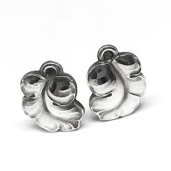 レア　美品　ジョージジェンセン　50B　グレープリーフ　ピアス　925 レア 美品 ジョージジェンセン 50B グレープリーフ ピアス 925