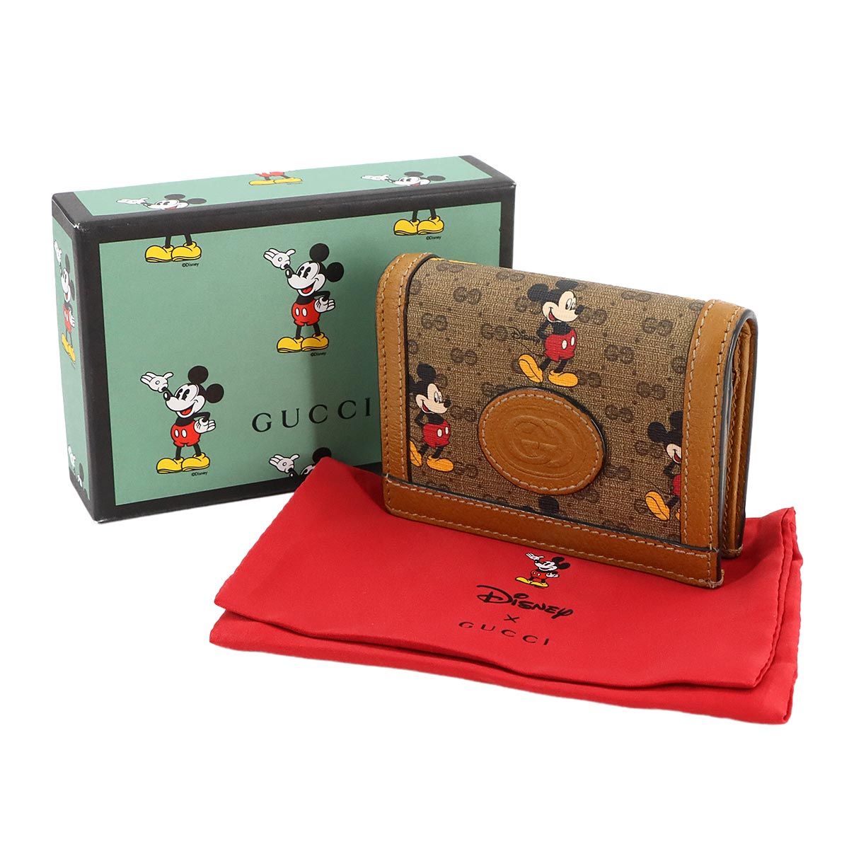 【美品 】早い者勝ち✨グッチ 二つ折り財布 GGスプリーム ミッキー ディズニー グッチ×ディズニー ミニGGスプリーム ミッキーコラボ 602530 PVC
