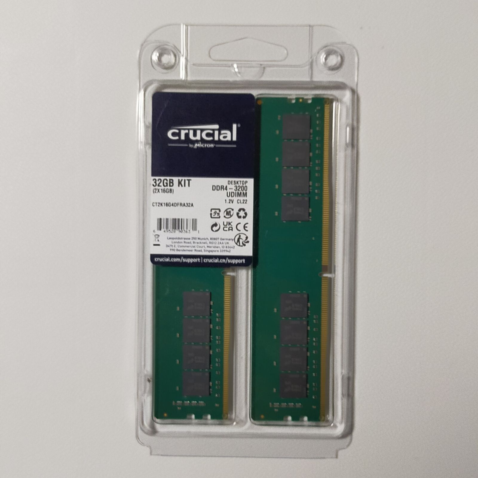 crucial 32GB デスクトップ用メモリ CT2K16G4DFRA32A - メルカリ