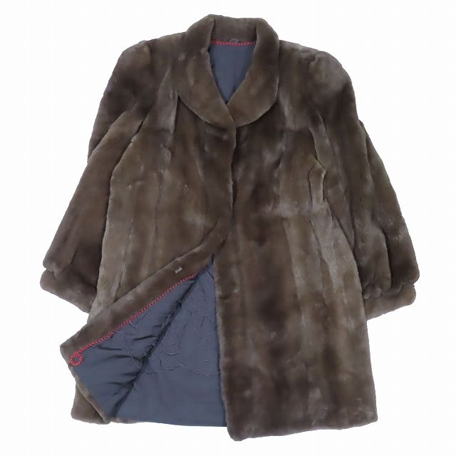 【コンビニ受取対応商品】 美品 サガミンク 本毛皮 シェアードミンク 銀サガ MINK SAGA ジャケット・アウター