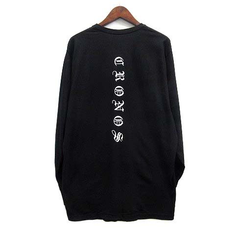 CRONOS ブラック 長袖カットソー S CRONOS SHOULDER REGION LINE LONG SLEEVE T 【BLACK】