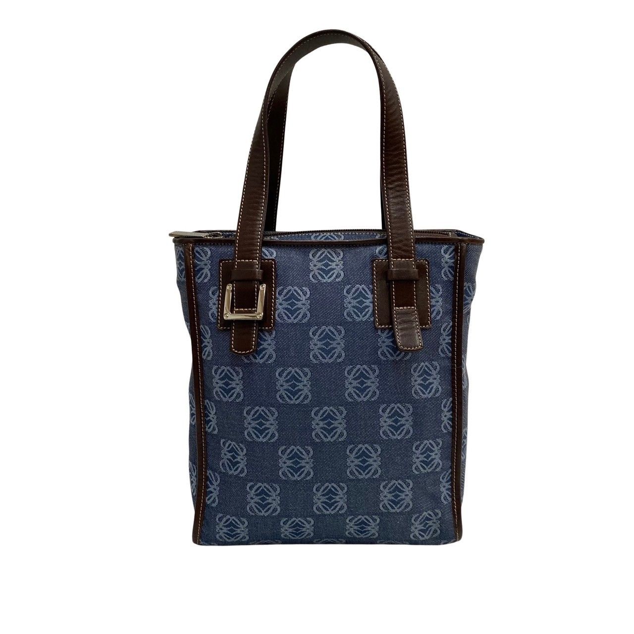 極美品】LOEWE ロエベ アナグラム柄 レザー トートバッグ ハンドバッグ