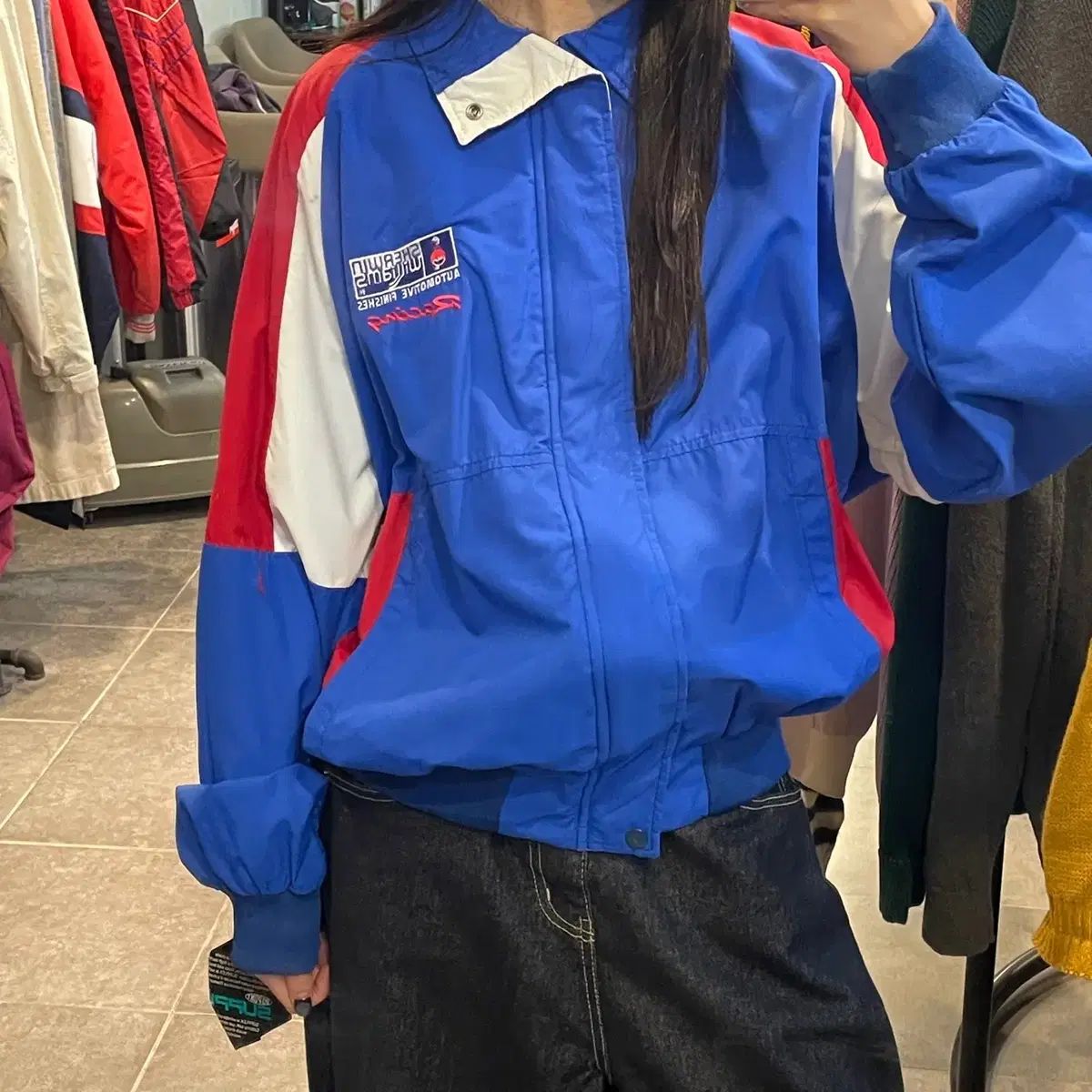 （ NO 9 ） HOLLOWAY VTG ヴィンテージ バイカラー ウインドブレーカー 青