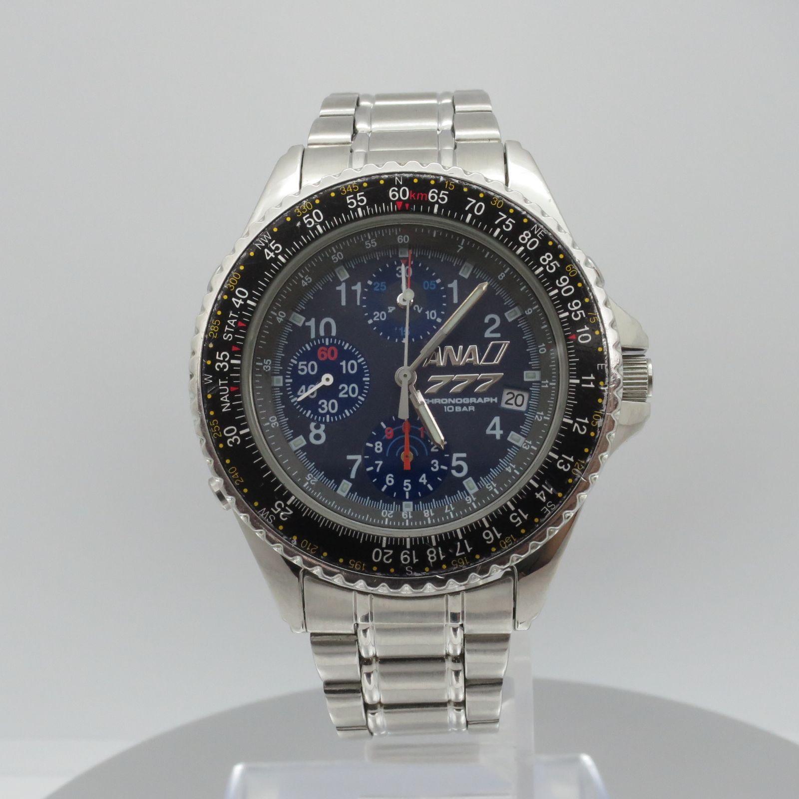 【新品電池交換済】ANAボーイング777 SEIKO クロノグラフ 限定腕時計 新品電池交換済】ANAボーイング777 SEIKO クロノグラフ 限定