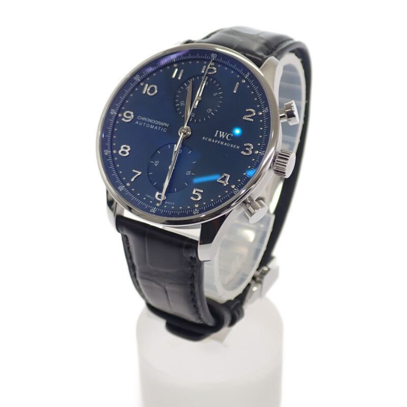 iwc腕時計 IWC SCHAFFHAUSEN ポルトギーゼ 青針 IW371417 中古 メンズ