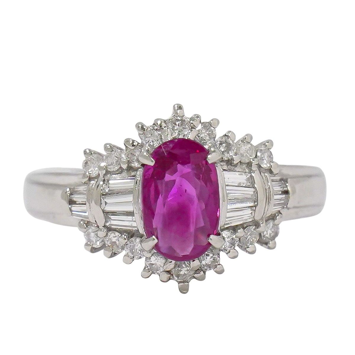 本物 ルビー 1.21ct ダイヤモンド 0.43ct Pt900 リング 指輪 12