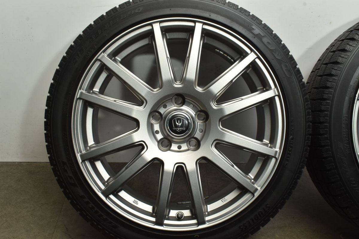 【良好品】INVERNO 18in 7.5J +53 PCD114.3 トーヨー ガリット G5 215/45R18 ノア ヴォクシー ステップワゴン アクセラ アテンザ 交換用