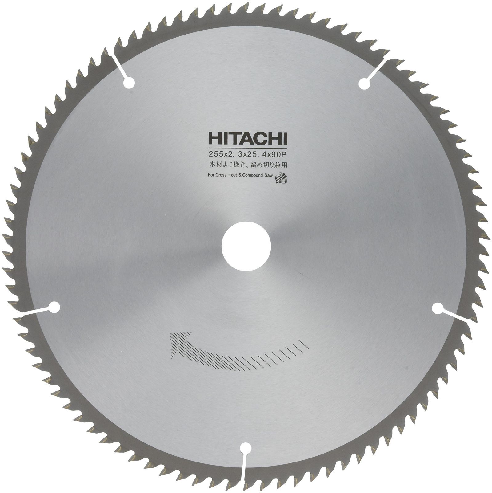 径255mm_90枚刃 HiKOKI ハイコーキ チップソー よこ挽 留切兼用 径255mm 穴径25.4mm 90枚刃 卓上スライド丸のこC10FSH|C10FSA用 0031-6036