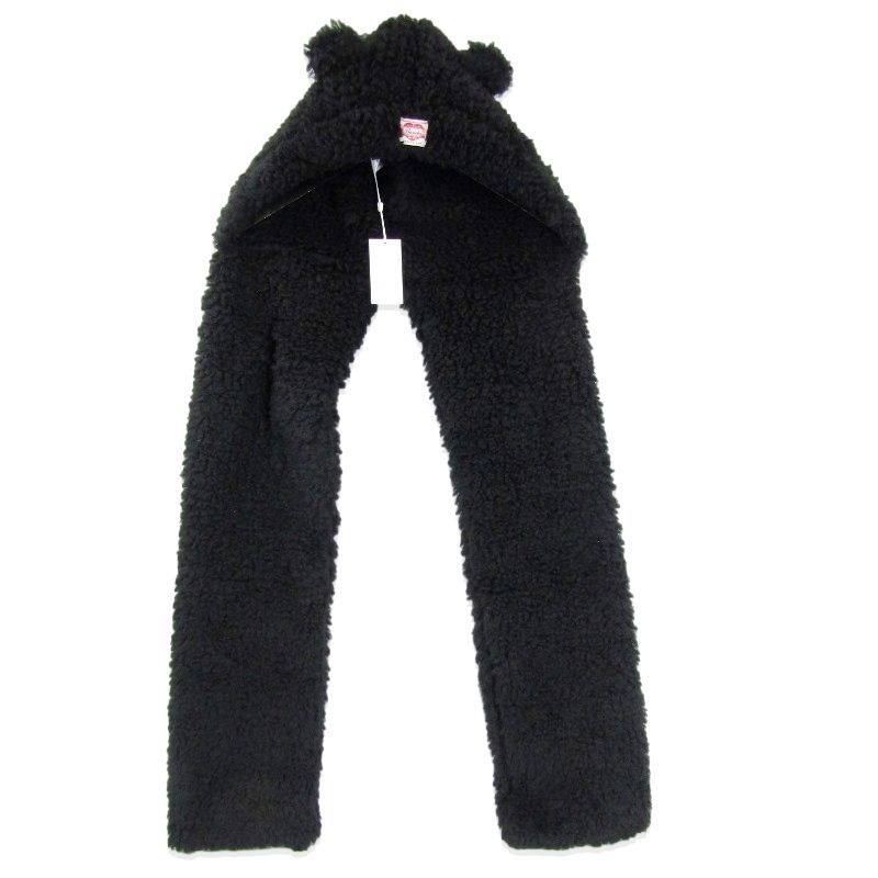 BASICKS ベイシックス Bear Stole Balacrava S2.5-1203 ベアー ストール バラクラバ フード マフラー ボア ブラック F 35004226