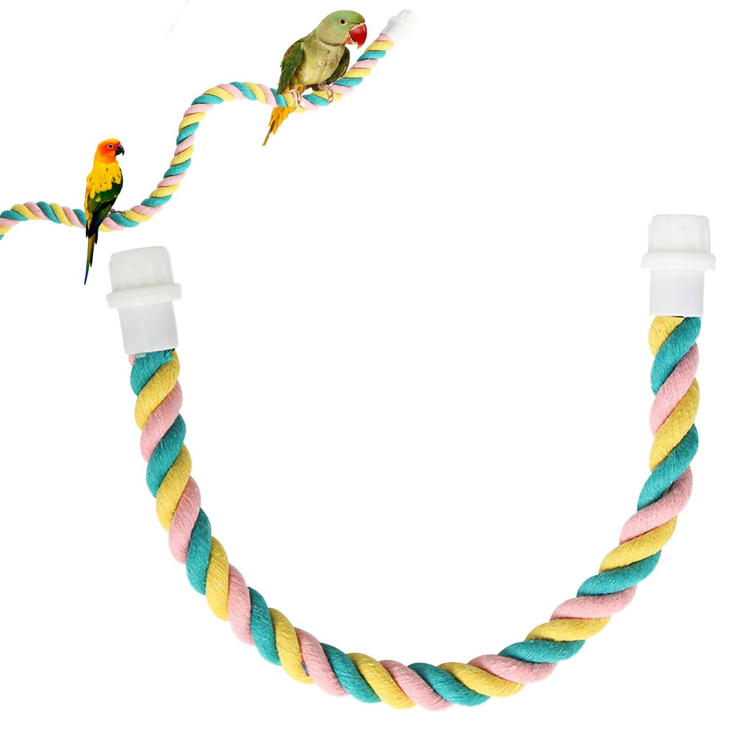 Mitoland 止まり木 鳥用 コットン 取り付け簡単 Lサイズ 60 cm 1 5