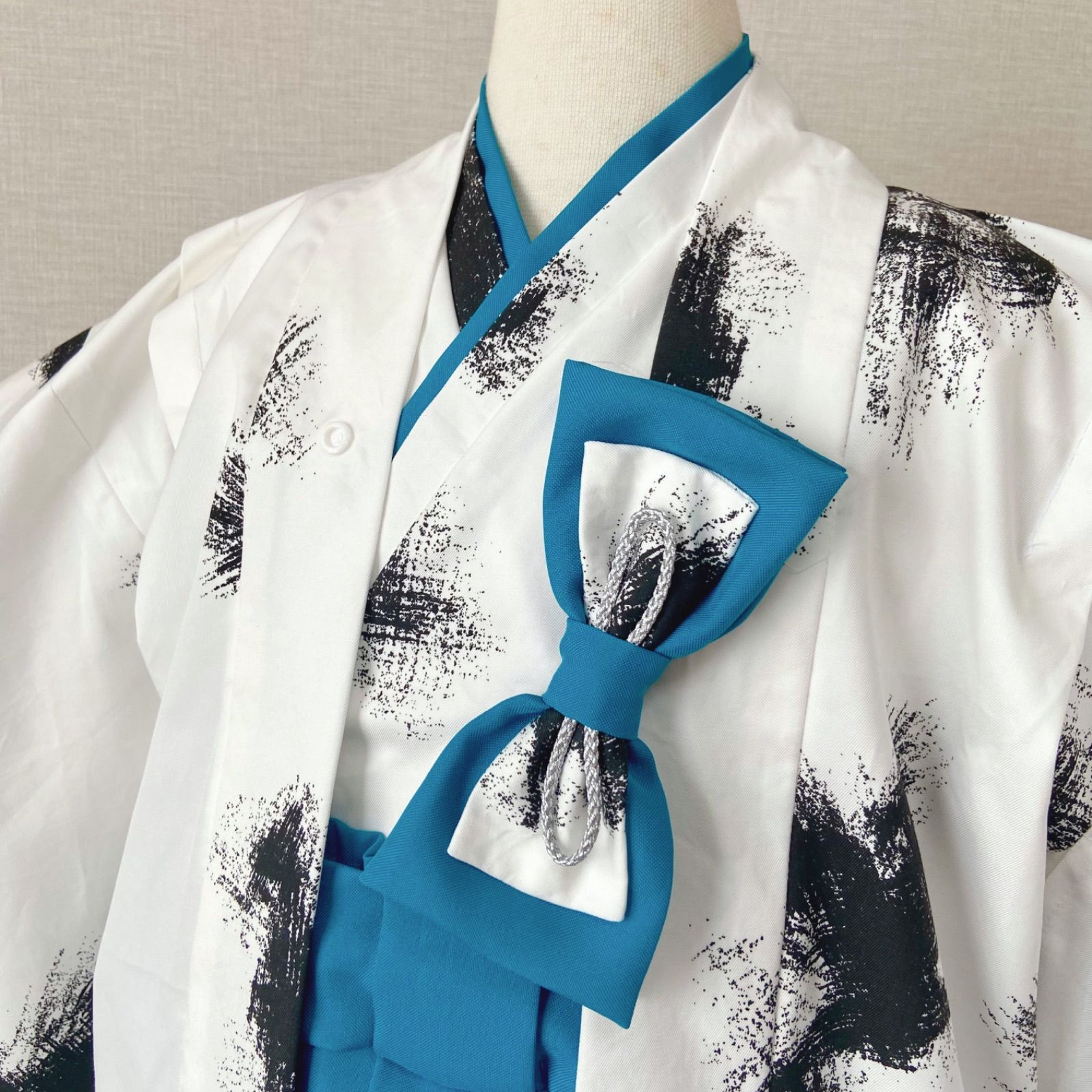 七五三 羽織袴セット 男の子 5歳 ブルー系 ハンドメイド 着物 - メルカリ