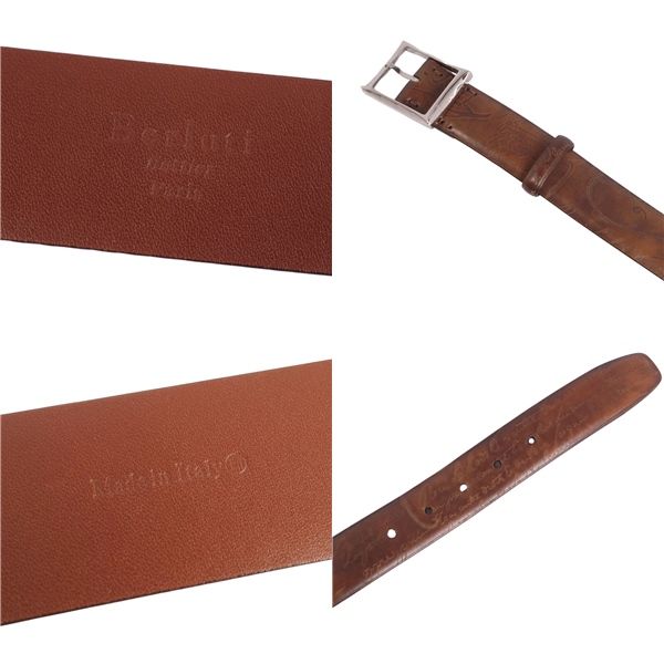 美品 ベルルッティ Berluti ベルト レザーベルト バックル