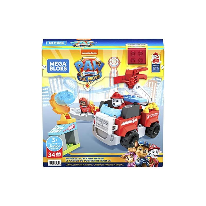 Amazon.com: MEGA BLOKS Paw Patrol Marshall's City Fire