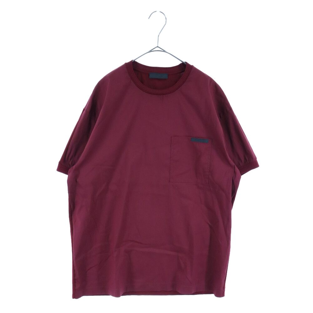 【PRADA】コットン Tシャツ★ボルドー★S ボルドー コットン Tシャツ | PRADA
