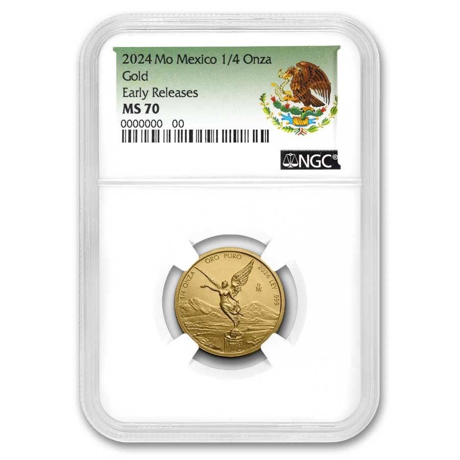 2025 Mexico 1|4 oz G Libertad MS-70 NGC ER Coat of Arms