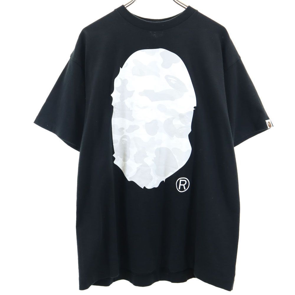 アベイシングエイプ 日本製 半袖 Tシャツ XL ブラック A BATHING APE メンズ 古着 【240405】