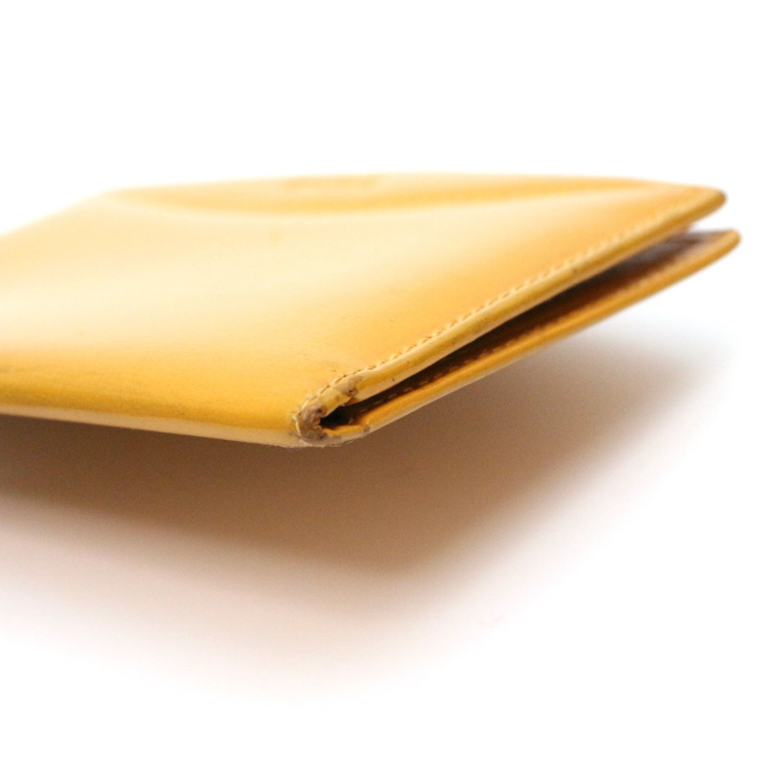 ロエベ パスケース カードケース レザー 本革 キャメル イエロー