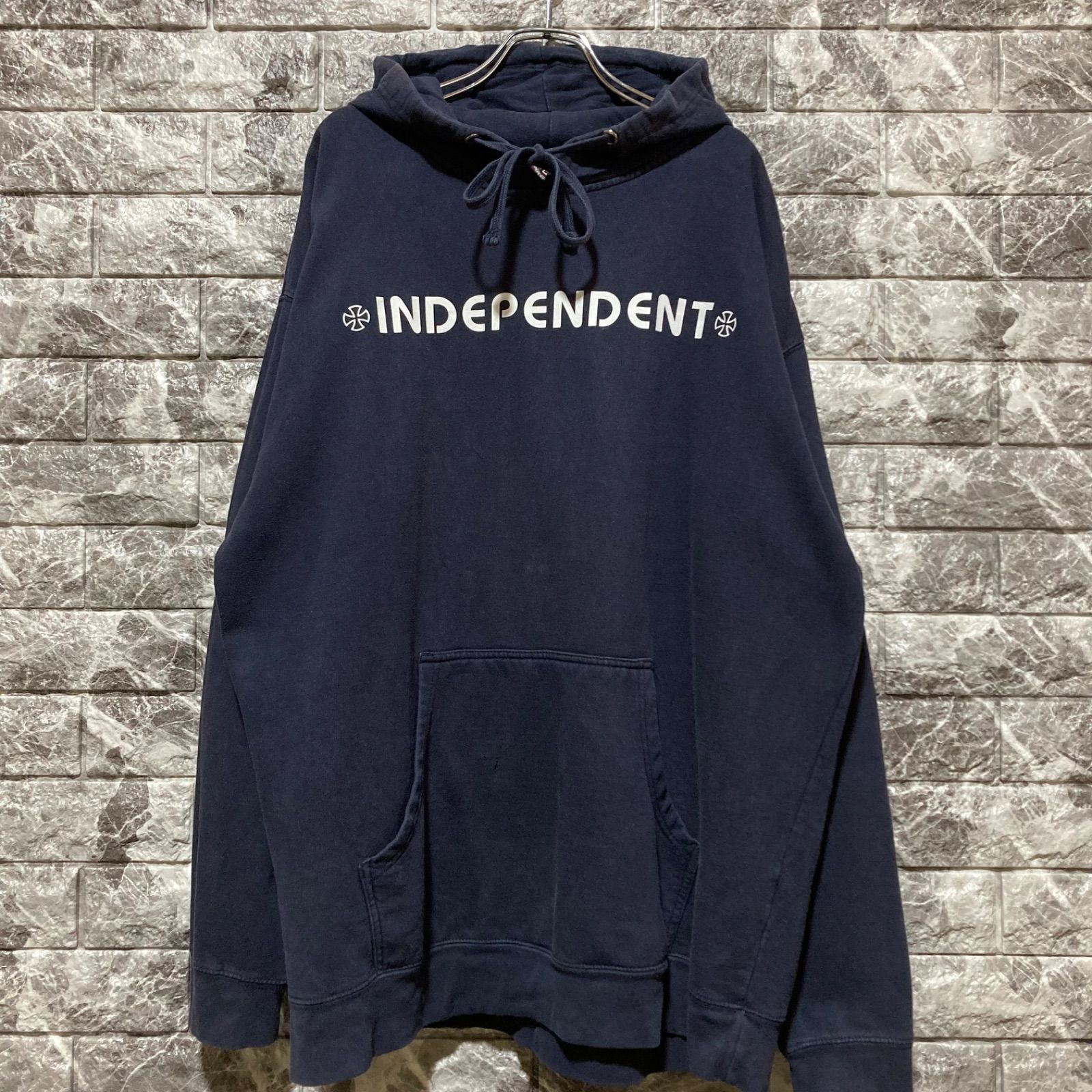 INDEPENDENT パーカー NAVY インディペンデント アイアンクロス