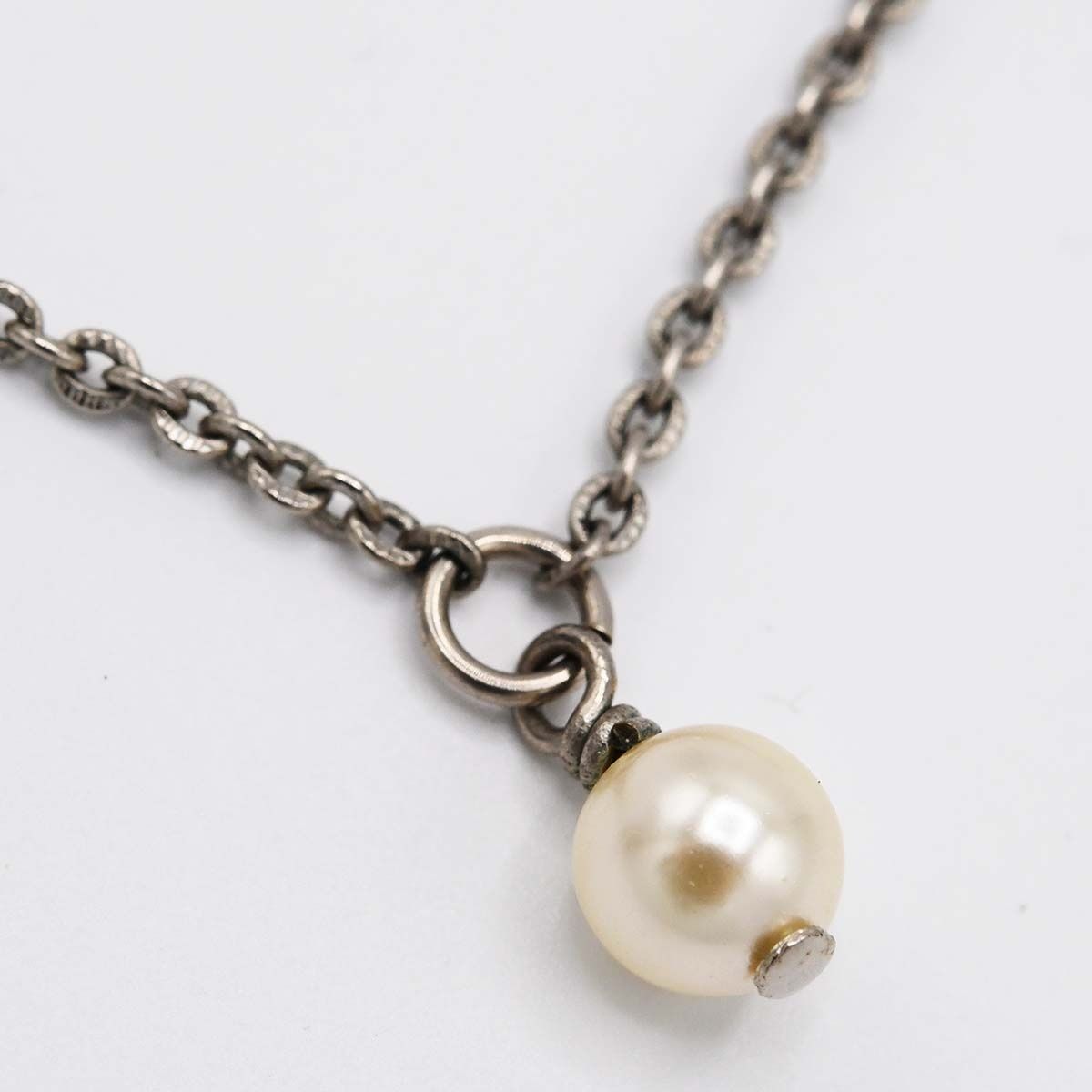 CHANEL シャネル パール ネックレス ココマーク A14 シルバーカラー 総