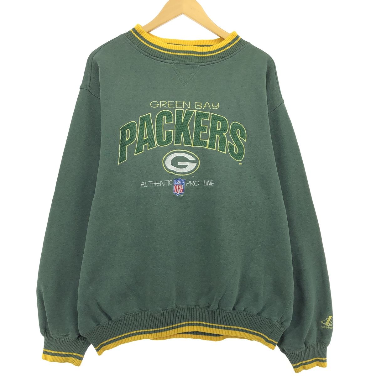 古着 LOGO ATHLETIC NFL GREEN BAY PACKERS グリーンベイパッカーズ スウェットシャツ トレーナー メンズXL相当/eaa439347