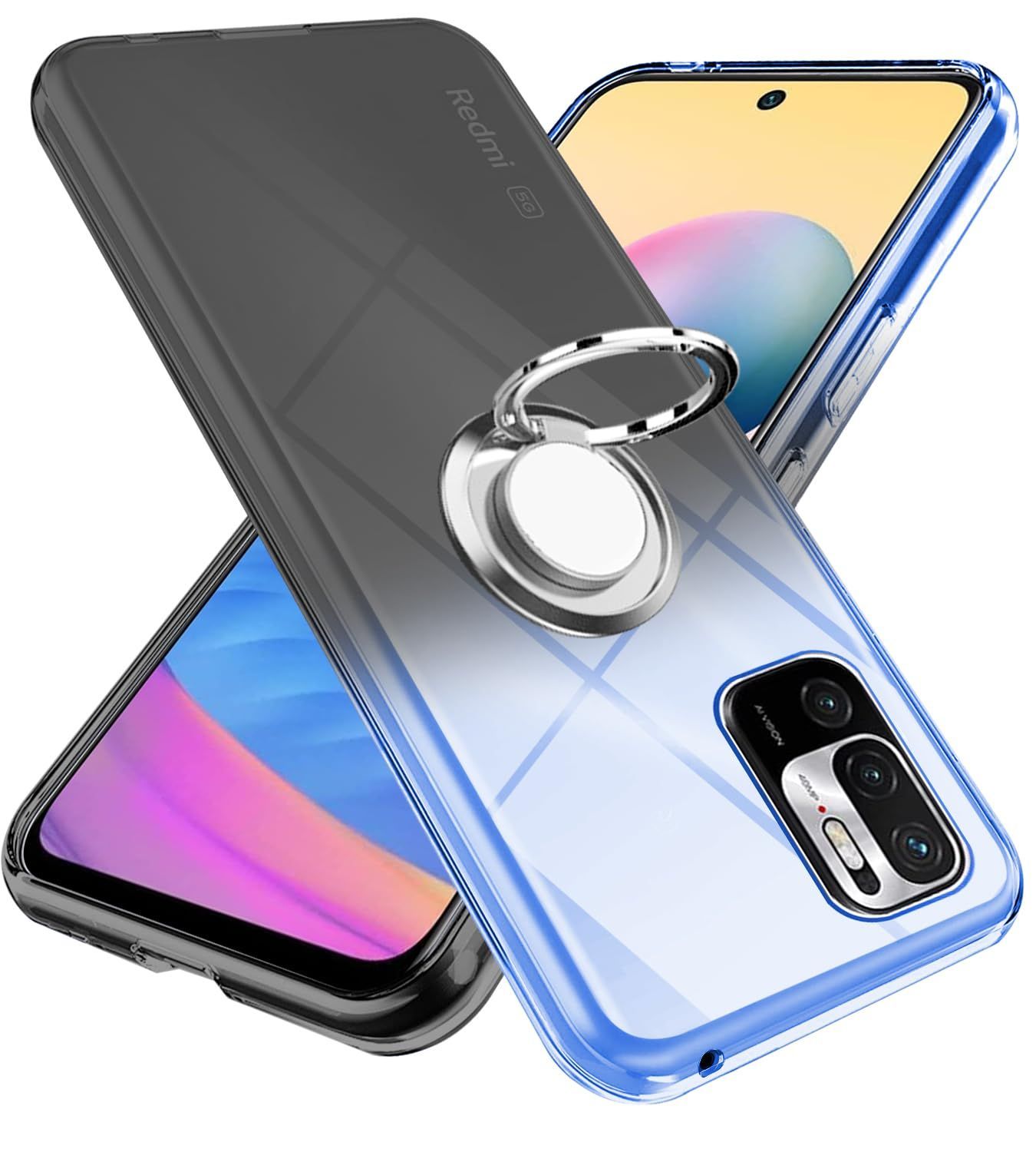 在庫 10 JE Note ケース Redmi Note 10T ケースリング TPU 薄型 軽量 シリコン Redmi グラデーション色 ケース スマホケース Note 10 JE 耐衝撃 ストラップホール付き Xiaomi 指紋防止 車載ホル