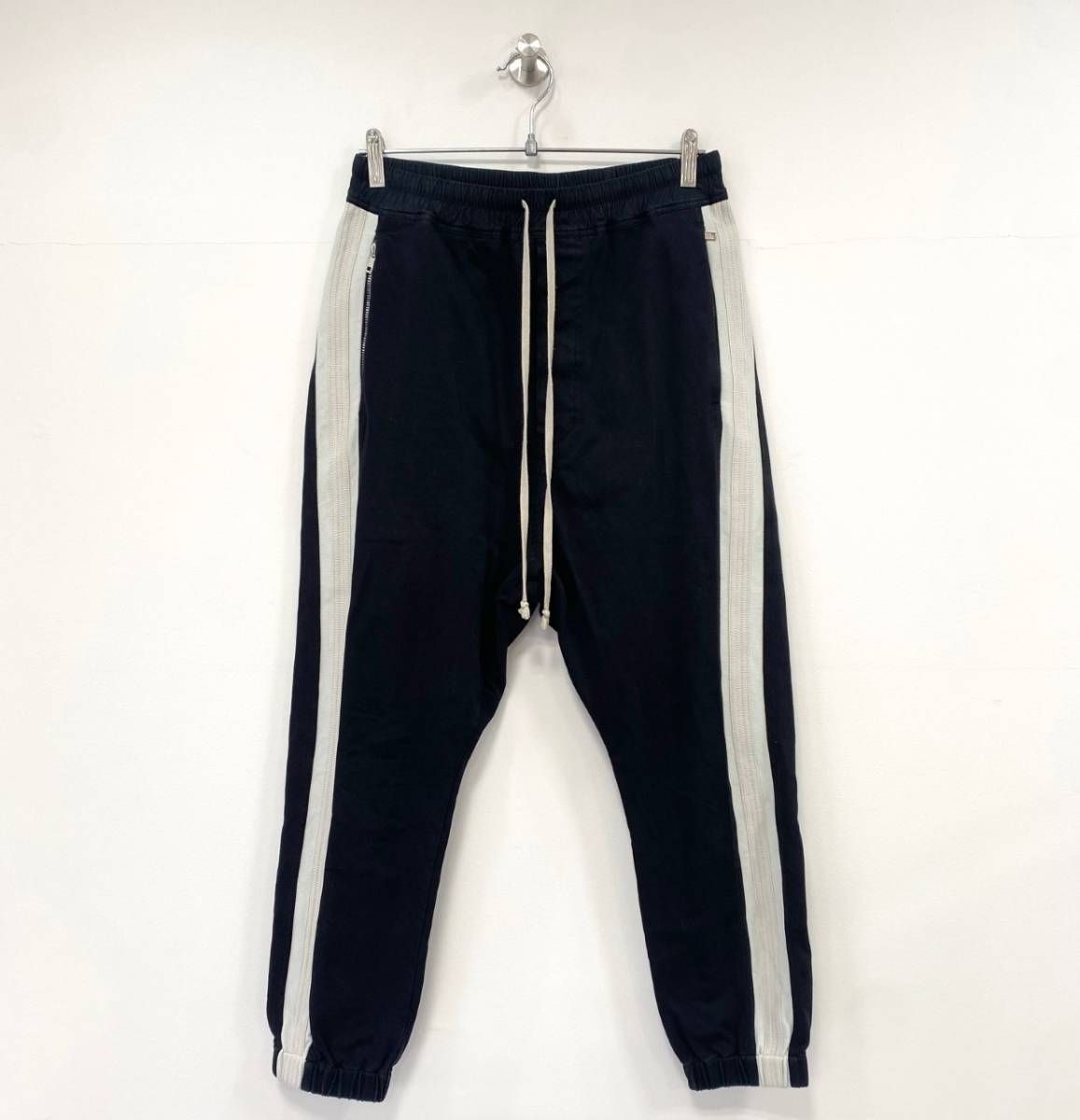 RICK OWENS 19AW SIDE-STRIPE SWEATPANTS-