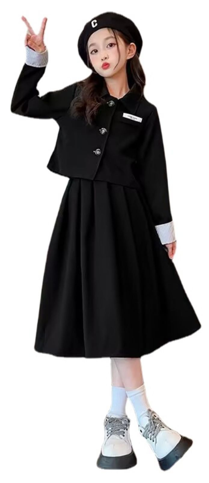 子供用フォーマル　セレモニー/上下セット　入学式　卒園式 4点セット 子供 フォーマル 女の子 スーツ カーディガン学院風 入学式