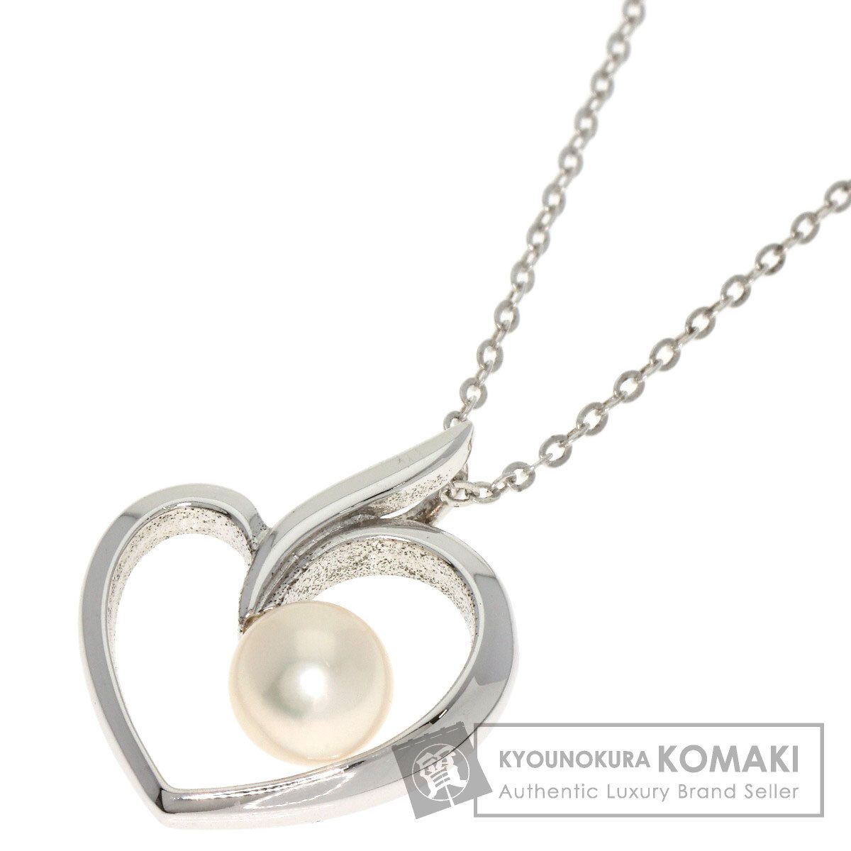 MIKIMOTO ミキモト ハートモチーフパール 真珠 ネックレス SV 