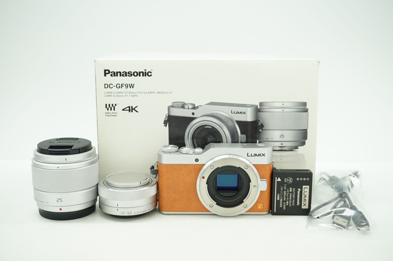 L172119 Panasonic DC-GF9 LUMIX 12-32mm 25mm デジタル 一眼 ミラーレス カメラ ダブル レンズ キット ズーム 単焦点 パナソニック