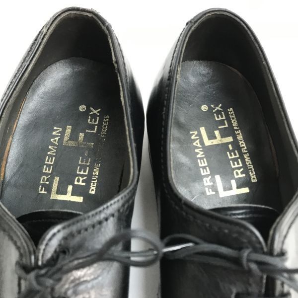 60s-70s?/USA/Vintage★フリーマン/FREEMAN★FREE-FLEX/本革/Uチップ【9B/26.0-26.5程度/黒】希少品/RARE/ビジネス/Dress shoes◆bi-157 60s-70s?/USA/Vintage☆フリーマン/FREEMAN☆FREE-FLEX/本革/Uチップ