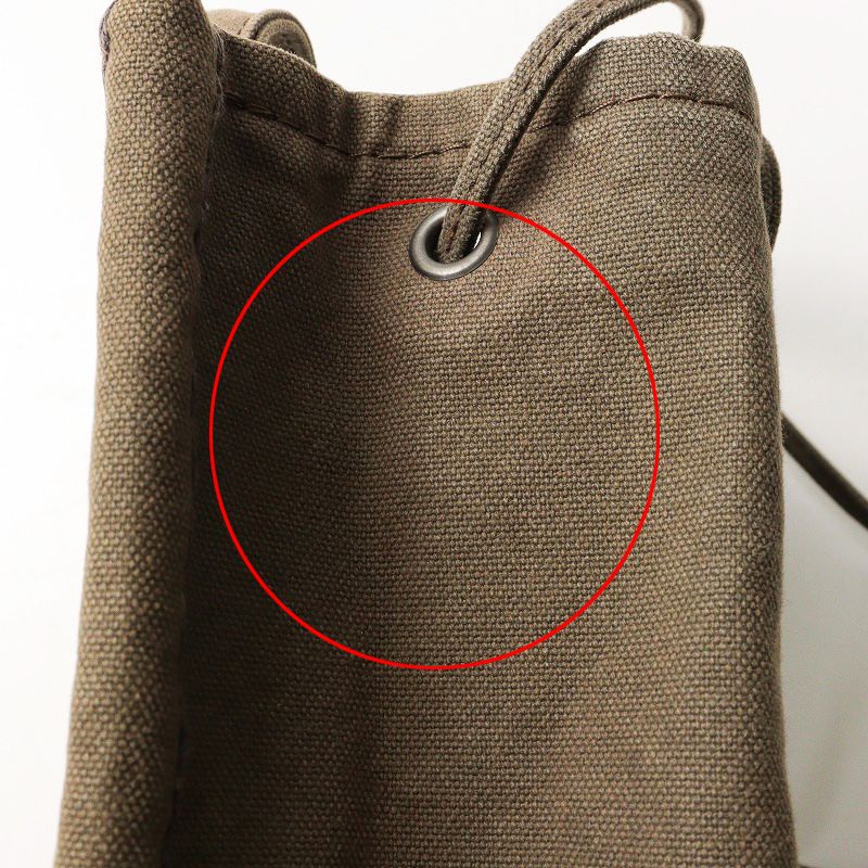 エバゴス　肩掛けカゴバック ebagos かご袋ショルダー（カゴポシェット）防水キャンバス×紅籐