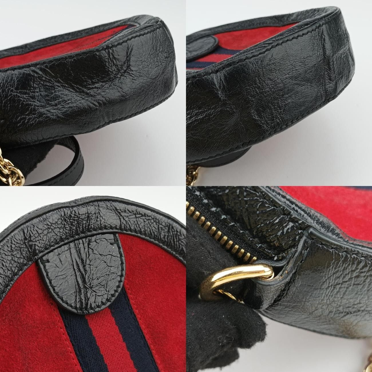 グッチGucciオフィディアレッド×ブラックスエード×レザー550618A026412710