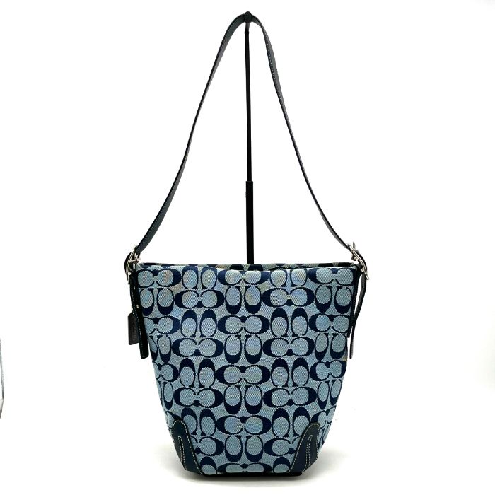 COACH コーチ シグネチャー キャンバス レザー ショルダー バッグ eH0984N