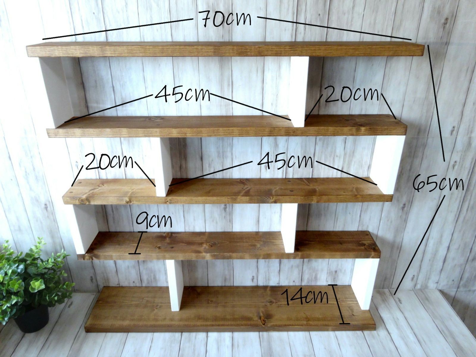 ４段ラック チーク＆ホワイト