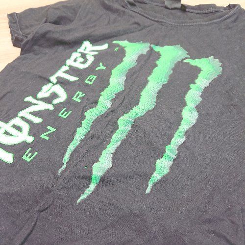 ◇ Monster Energy モンスターエナジー コットン100％ アメリカ 半袖 Tシャツ サイズM ブラック系 レディース E  【1402280007387】