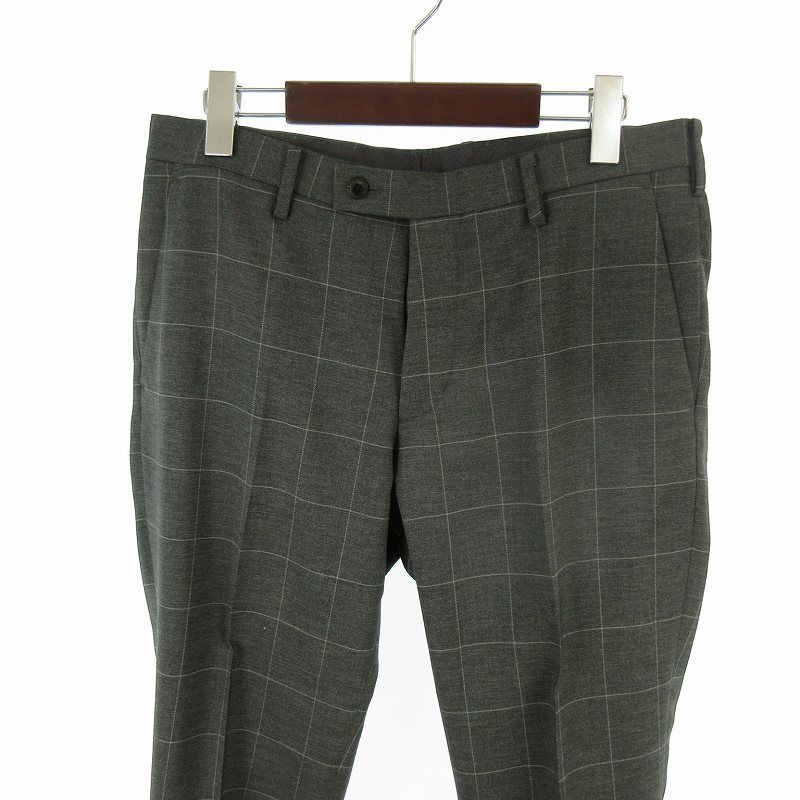 小物 Koo7 ユニクロ UNIQLO パンツ スラックス ボトムス チェック柄 グレー