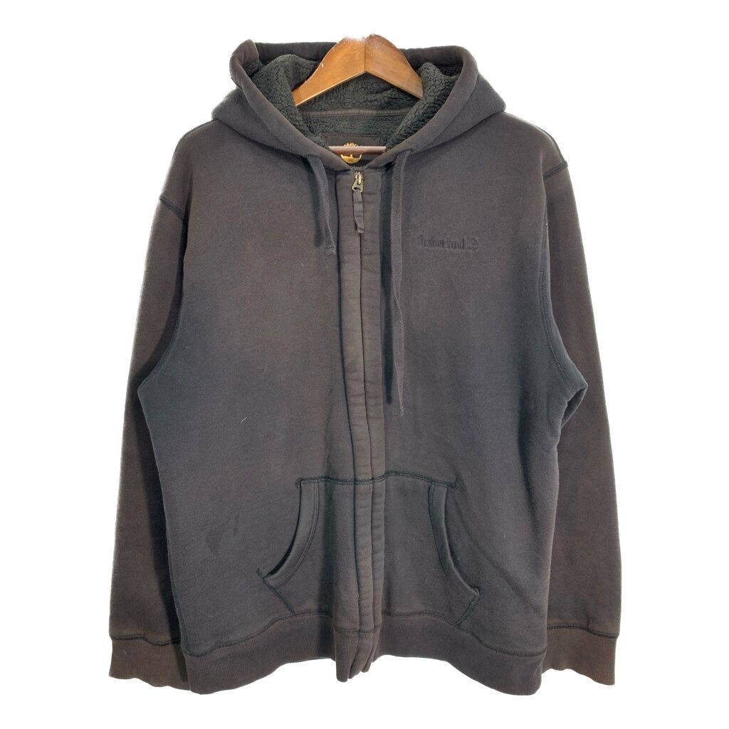 Timberland ティンバーランド フェード スウェット フルジップ パーカー ブラック (メンズ XL) 中古 古着 T3265