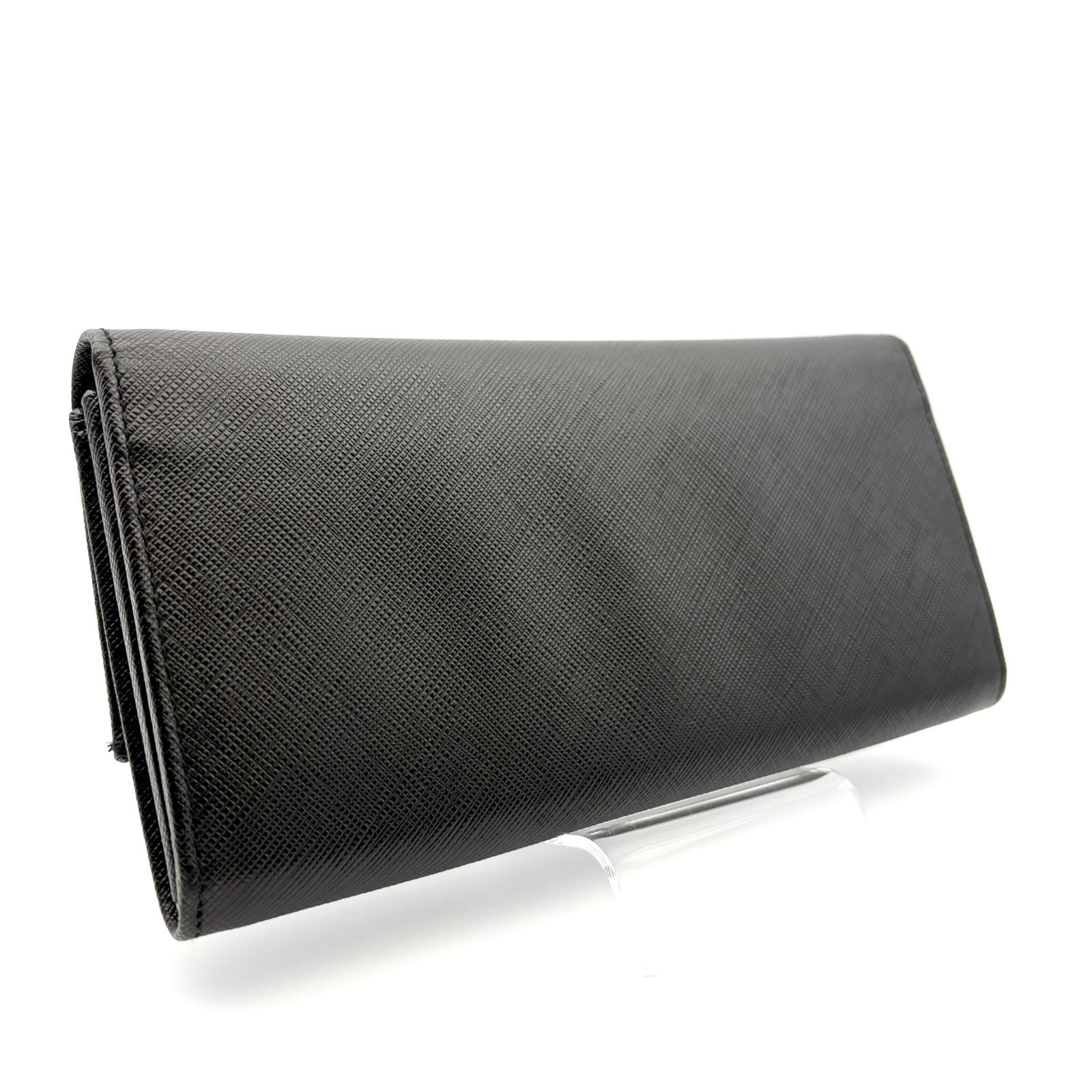 極美品】フェラガモ 長財布 黒 サフィアーノレザー ガンチーニ 【公式