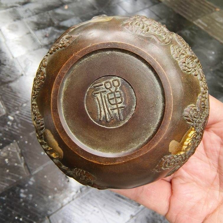 銅 細工 龍鳳提梁徳利 茶壺 茶道具 装飾品 工芸品 美術品 置物 銅器 重工 彫刻 龍鳳茶壺 茶杯 茶道具 工芸品 置物 - メルカリ