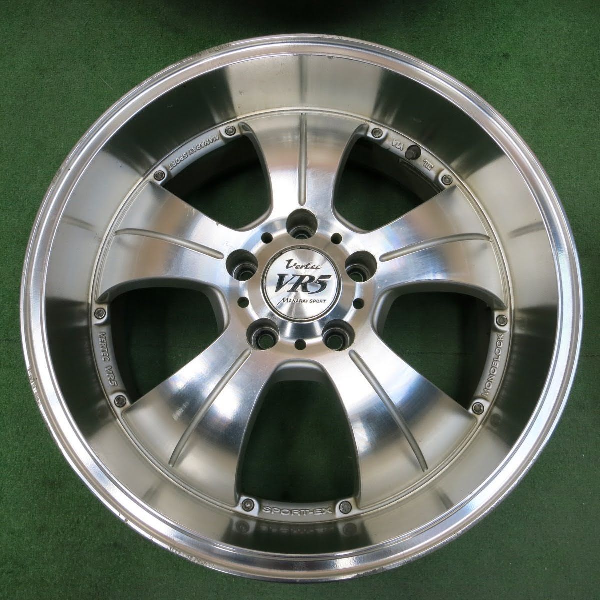 マナレイ VERTEC ボルテック VR5 18インチ 8.5J +45 9.5J +45 5穴 PCD114.3 4本セット 215/40 265/35付 マークⅡ チェイサー アリスト VERTEC VR-5 LEON（ヴァーテック ブイアールファイブ レオン）（16
